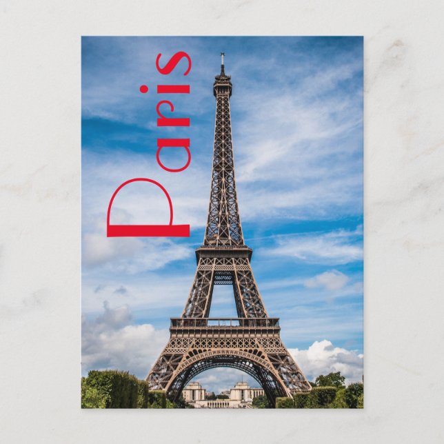 Eiffel Tower in Paris Postcard (Front)