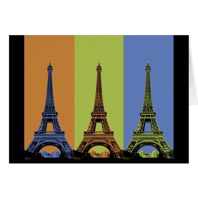 Eiffel Tower in Paris Triptych (Front Horizontal)