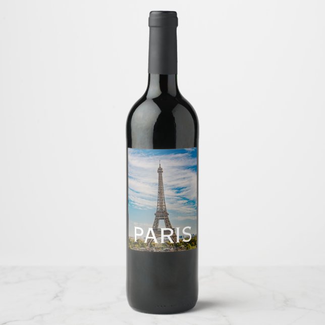 Eiffel tower in Paris Wine Label (Front)