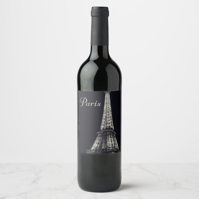 Eiffel Tower in Paris Wine Label (Front)