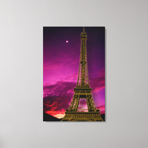 Eiffel Tower in Sunshine Sky Canvas Print