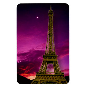 Eiffel Tower in Sunshine Sky Premium Magnet