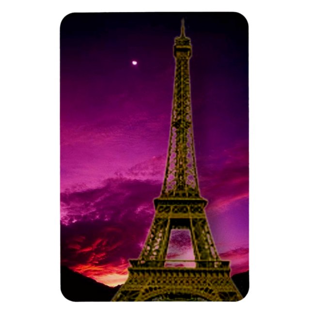 Eiffel Tower in Sunshine Sky Premium Magnet (Vertical)