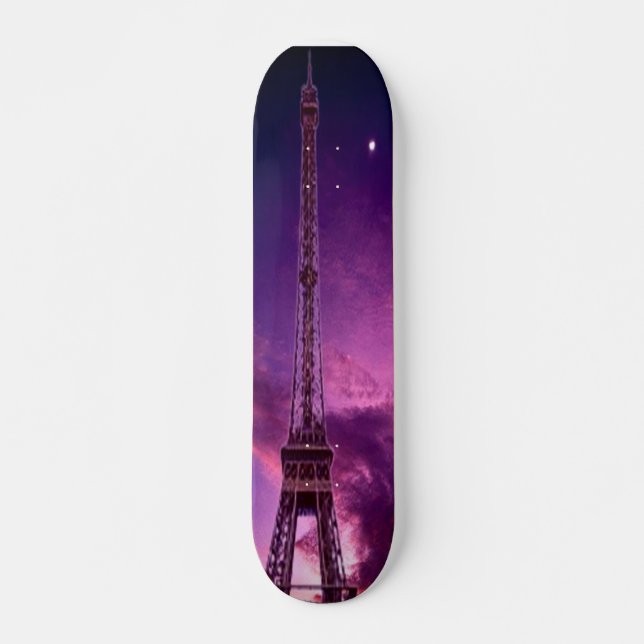 Eiffel Tower in sunshine sky Skateboard (Front)