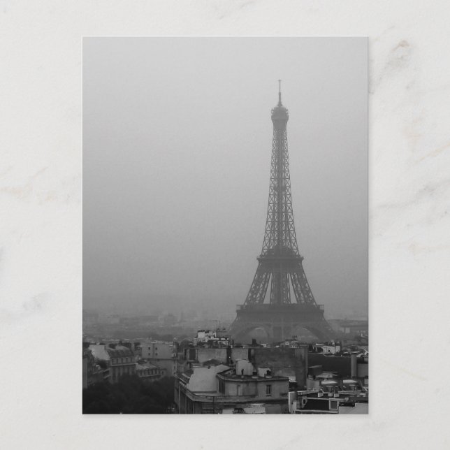 Eiffel Tower in the mist Postcard (Front)