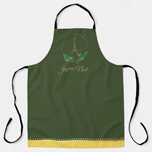 Eiffel Tower Joyeux Noel Apron