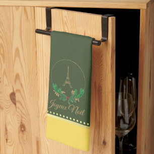 Eiffel Tower Joyeux Noel Kitchen Towel