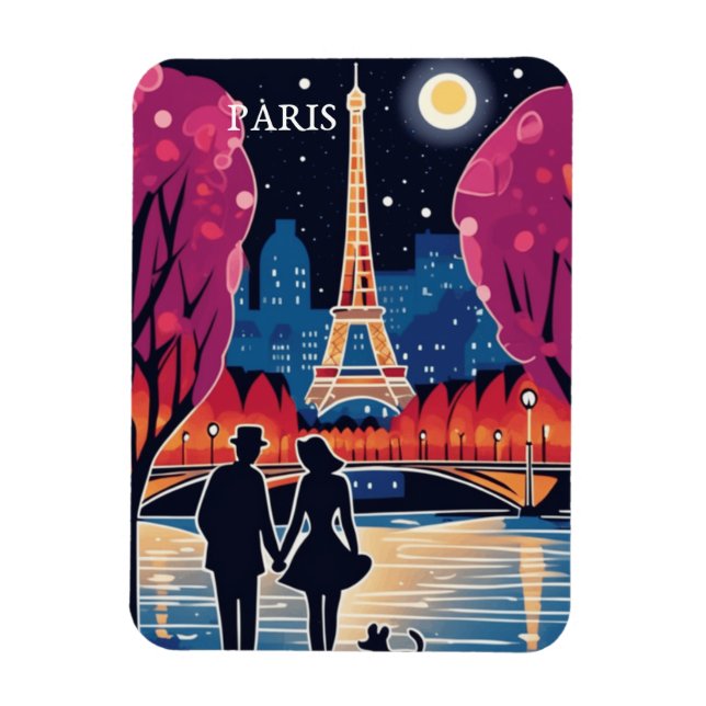 Eiffel Tower Landmark of Paris Magnet (Vertical)