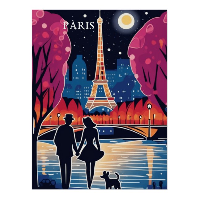 Eiffel Tower Landmark of Paris Poster (Front)