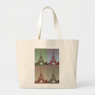 Eiffel Tower Large Tote Bag