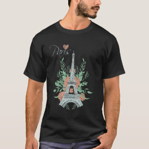 Eiffel Tower Love Paris French Souvenir Parisian H T-Shirt
