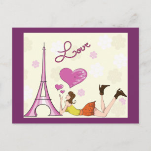 EIFFEL TOWER LOVE POSTCARD