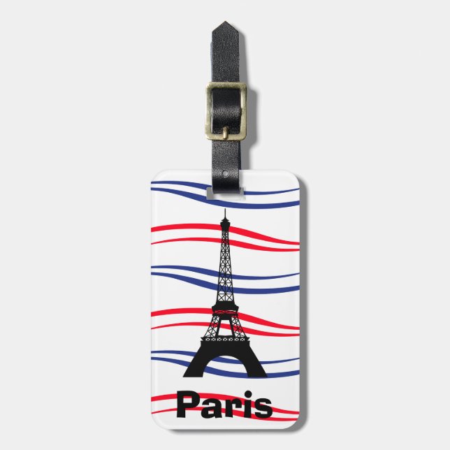 Eiffel Tower Luggage Tag (Front Vertical)