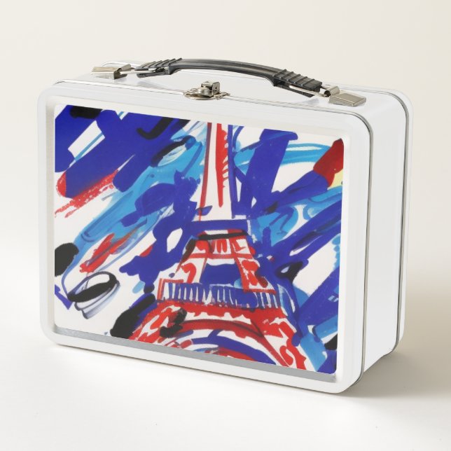 Eiffel Tower Metal Lunch Box (Front)