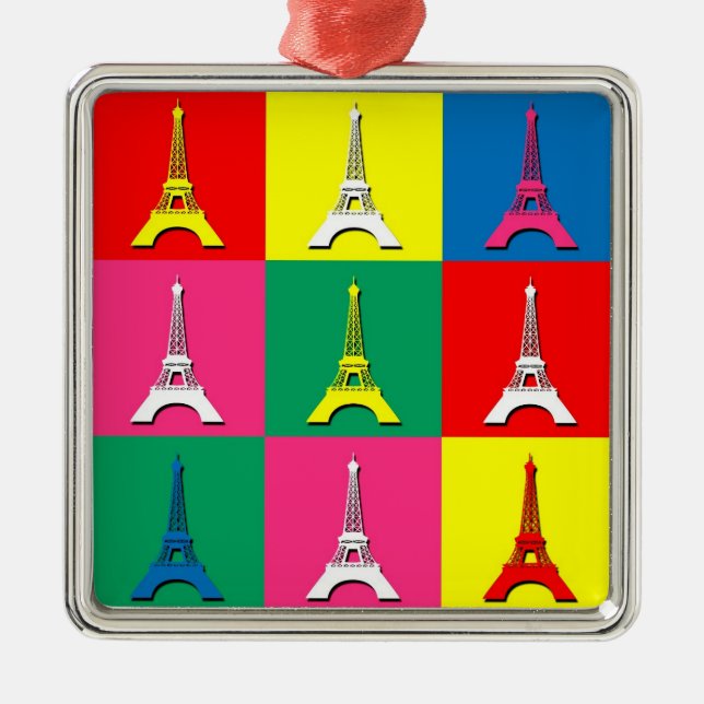 Eiffel Tower Metal Tree Decoration (Front)