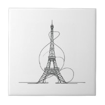 Eiffel Tower Minimalism: One-Line Art