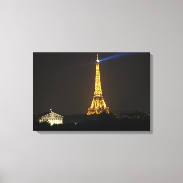 Eiffel Tower night Canvas Print (Front)