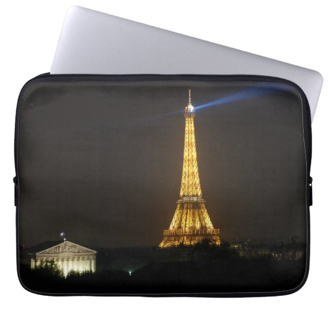 Eiffel Tower night Laptop Sleeve (Front)