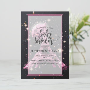 Eiffel Tower Night Moon Invitation
