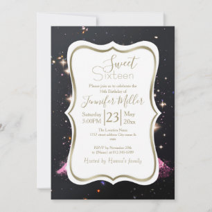 Eiffel Tower Night Moon Invitation