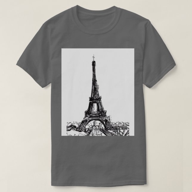 Eiffel Tower Painting 2 T-Shirt (Design Front)