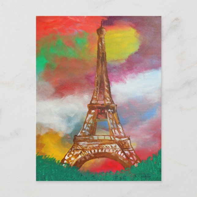 Eiffel Tower Painting Postcard (Front)