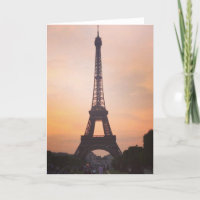 Eiffel Tower, Paris at Sunset (Blank) Greetings