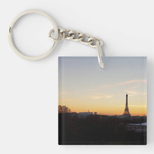 Eiffel Tower Paris at Sunset Key Ring