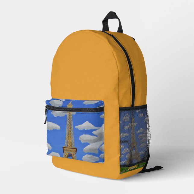 Eiffel Tower Paris backpack  (Back Corner Right)