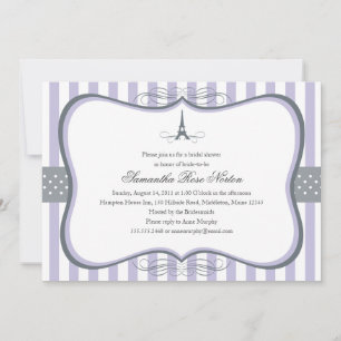 Eiffel Tower Paris Bridal Shower Invitation
