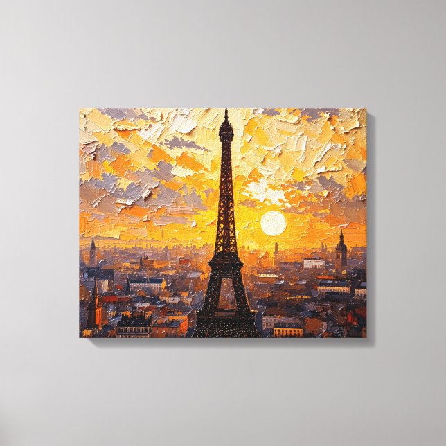 Eiffel Tower Paris Canvas Wall Art  (Front)