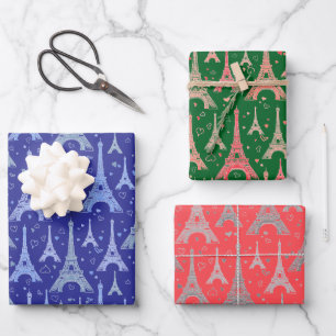 Eiffel Tower Paris Design Wrapping Paper Sheet