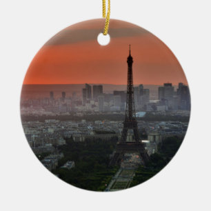 Eiffel Tower Paris Europe Travel Ceramic Tree Decoration