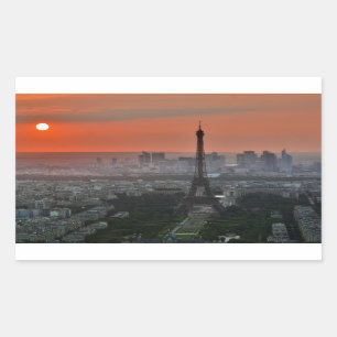 Eiffel Tower Paris Europe Travel Rectangular Sticker