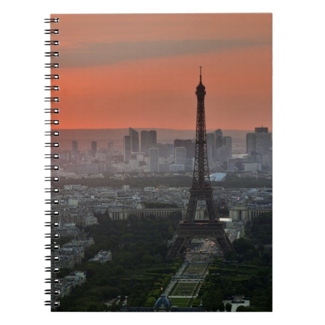 Eiffel Tower Paris Europe Travel Spiral Notebook (Front)