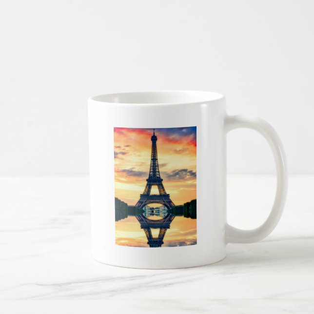 Eiffel Tower Paris Evening European Travel Coffee Mug (Right)