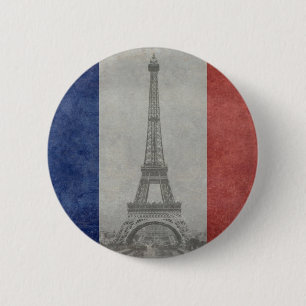 Eiffel tower, Paris France 6 Cm Round Badge