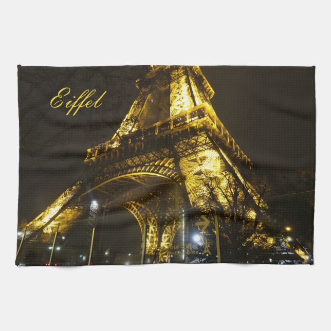 Eiffel Tower. Paris. France. Apron Tea Towel (Horizontal)