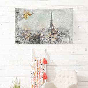 Eiffel Tower. Paris, France  Banner