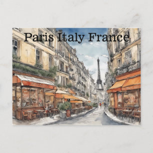 Eiffel Tower Paris France City Scene  Postcard