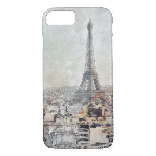 Eiffel Tower. Paris, France Classic Round Sticker Case-Mate iPhone Case