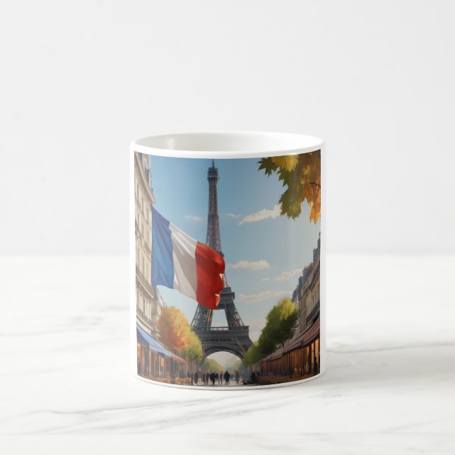 Eiffel tower - Paris - France Coffee Mug (Center)