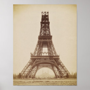 Eiffel Tower, Paris, France, Construction Poster