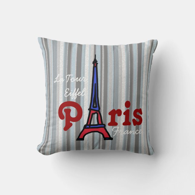 Eiffel-Tower Paris-France Cushion (Front)