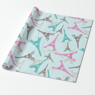 Eiffel Tower Paris France Design Wrapping Paper