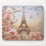 Eiffel Tower Paris France French Pink Floral Mouse Pad<br><div class="desc">Eiffel Tower Paris France French Pink Floral Mouse Pad features a stylish modern 3D design with the Eiffel Tower in Paris accented with pink flowers. Perfect as a gift for family and friends for birthday,  Christmas,  holidays and more or for mum for Mother's Day. Designed by Evco Studio www.zazzle.com/store/evcostudio</div>