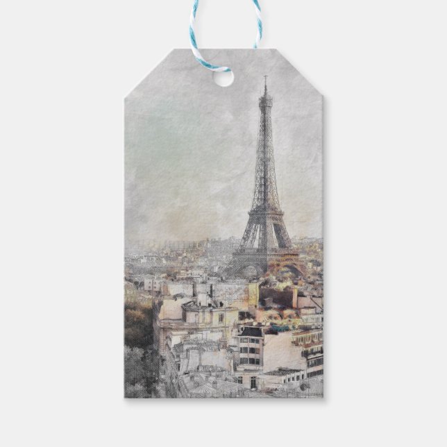 Eiffel Tower. Paris, France  Gift Tags (Front)