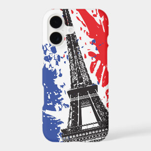 Eiffel Tower Paris, France Grunge Flag