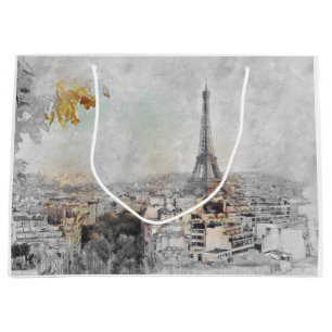 Eiffel Tower. Paris, France  Large Gift Bag