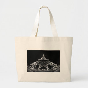Eiffel Tower Paris France Large Tote Bag